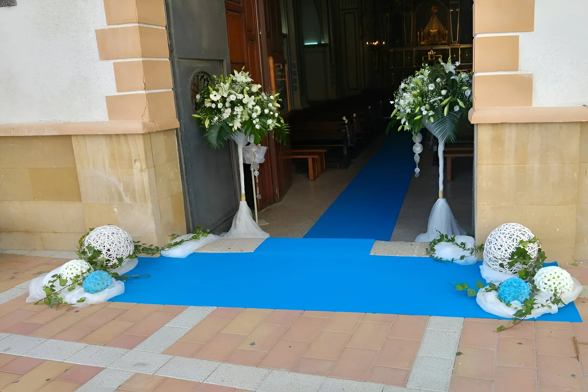 moqueta ferial azul