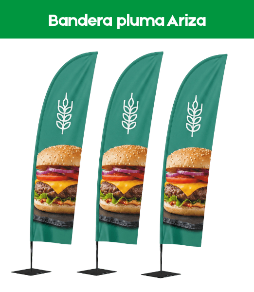 Bandera pluma Ariza